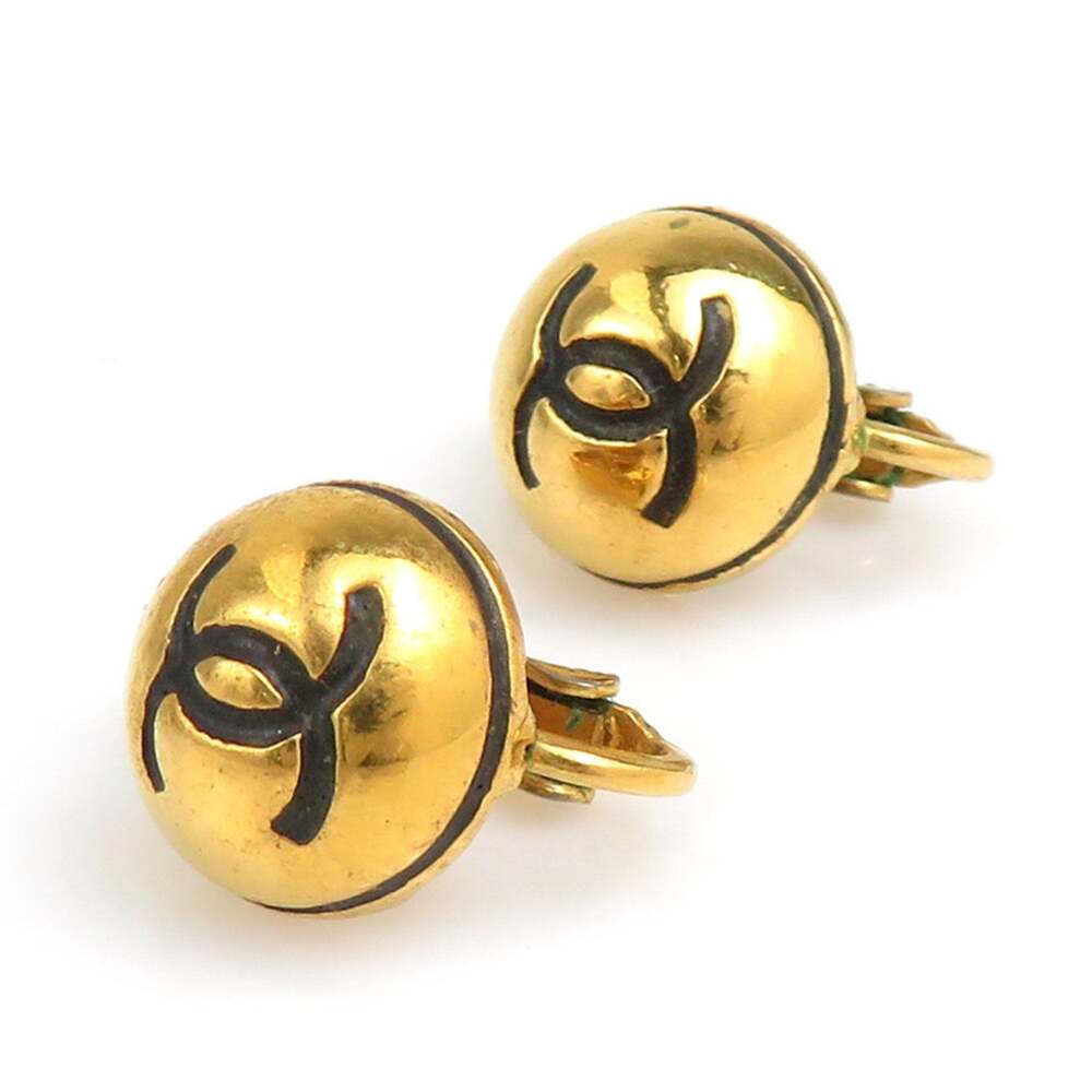 Chanel Cc Logo Clip-On Earrings Gold- #208342C51B - Picture 3 of 5